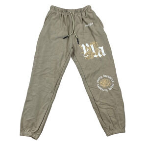 YoungLA W224 Rose Joggers Sweatpants Desert Olive Women's M